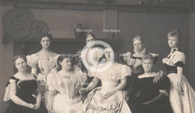 Group portrait of Mrs. Frances (Folsom) Cleveland and the ladies of the Cabinet..., c1897. Creator: Frances Benjamin Johnston.