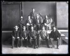 Group Portrait of North American Indian Delegation, 1888. Creator: United States National Museum Photographic Laboratory