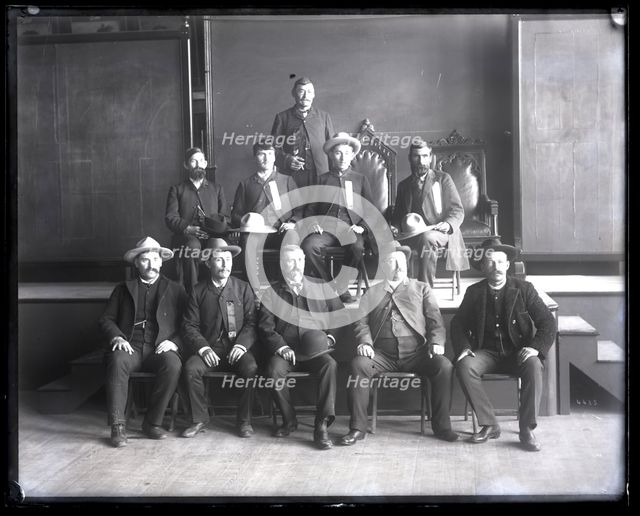 Group Portrait of North American Indian Delegation, 1888. Creator: United States National Museum Photographic Laboratory.