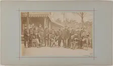 Group portrait of soldiers, 1870. Creator: Andre-Adolphe-Eugene Disderi