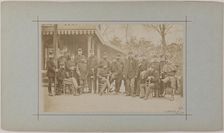 Group portrait of soldiers, 1870. Creator: Andre-Adolphe-Eugene Disderi
