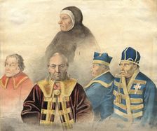 Group portrait of [Samoyed and Ostyak nobility], 1860s. Creator: Mikhail Znamensky