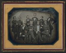 Group portrait of students, probably members of The Ranters, at Bethany College..., 1850-1851. Creator: Unknown