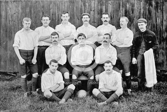 Group portrait of Preston North End football team, 1896. Creator: Symmons & Thiele.
