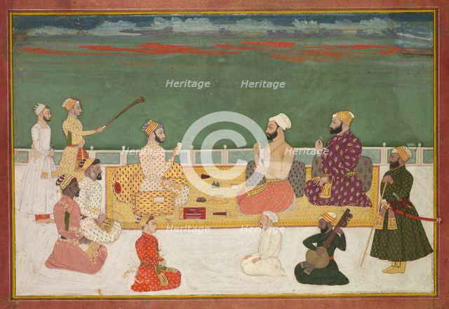 Group Portrait of Rajas Surrounded by the Courtly Retinue, c. 1700-20. Creator: Unknown.