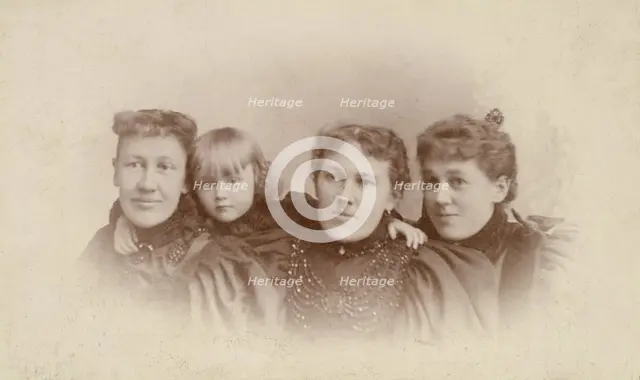 Group portrait of women and child, about 1889-1910. Creator: George M Dempsie.