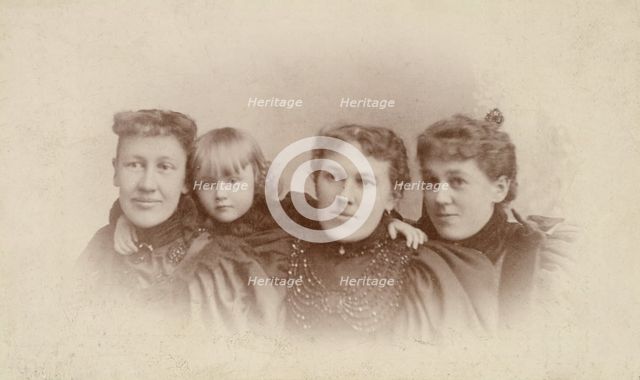 Group portrait of women and child, about 1889-1910. Creator: George M Dempsie.