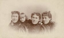 Group portrait of women and child, about 1889-1910. Creator: George M Dempsie