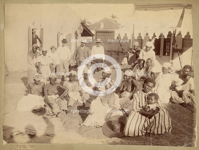 Group portrait of women, about 1870-1890. Creator: Unknown.