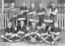 Group portrait of Woolwich Arsenal football team, 1896. Creator: Symmons & Thiele