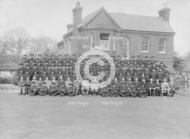 Group portrait of wardens, c1935. Creator: Kirk & Sons of Cowes.