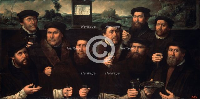 Group Portrait of the Amsterdam Shooting Corporation', 1561. Creator: Jacobsz, Dirck (ca. 1497-1567).