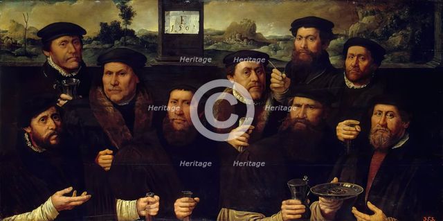 Group Portrait of the Amsterdam Shooting Corporation, 1561. Creators: Dirck Jacobsz, Jacob Cornelisz. van Oostsanen.