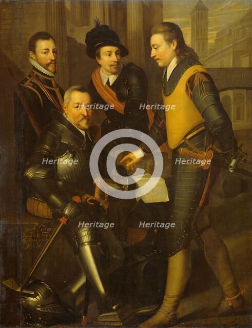 Group Portrait of the Four Brothers of William I, Prince of Orange: Jan, Hendrik..., c1630. Creator: Wybrand Simonsz. de Geest the Elder.