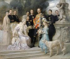 Group portrait of the Imperial family (on the occasion of the silver wedding), 1906. Creator: Keller, Ferdinand