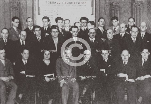 Group Portrait of the Participants of the Second International Chess Tournament, Moscow 1935, 1935. Artist: Anonymous  