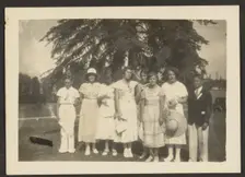 Group Portrait of Youths Dressed in White, 1907-1943. Creator: Louis Fleckenstein
