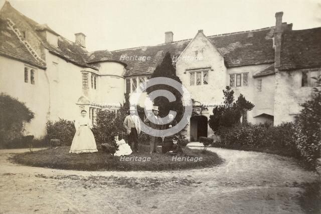 Group portrait outside Westwood Manor, near Bradford-on-Avon, Wiltshire, c1860. Artist: Unknown.