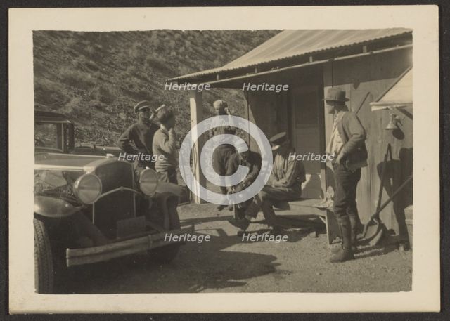 Group Portrait Outside Building, 1907-1943. Creator: Louis Fleckenstein.