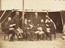 Group Portrait: (L-R)Col.Yule P.W.D., Major Jones A.D.C., Mr. Walters, Captain Stanley..., 1858-61. Creator: Unknown
