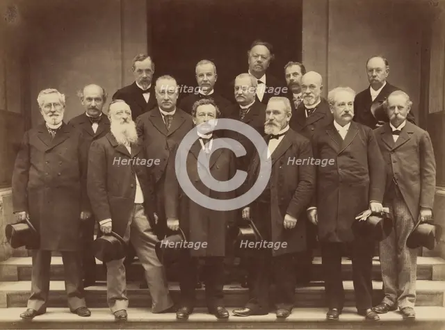 Group portrait, mid-late 19th century. Creator: J. Couturier.