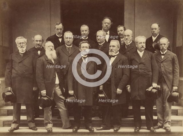 Group portrait, mid-late 19th century. Creator: J. Couturier.