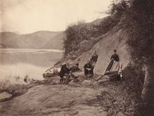 [Group Portrait near Fangguangyan Monastery, Fujian], ca. 1869. Creator: Afong Lai