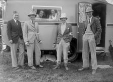Group portrat at Shelsley Walsh, Worcestershire, during the Blackpool Rally, 1937. Artist: Bill Brunell