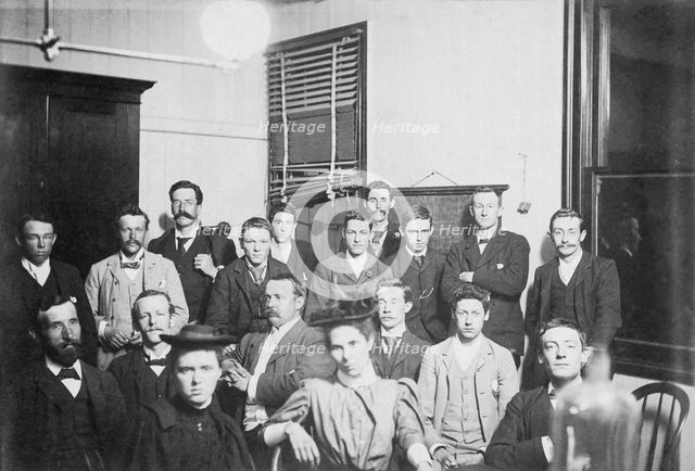 Group posed photo with Dr Wilton W.R. Love with Chemistry/Pharmacy students, 1894. Creator: Unknown.