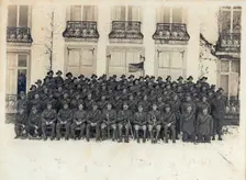 Group photo of 1st Battery, 1st Australian Field Artillery Brigade, 5 February 1919. Creator: Unknown