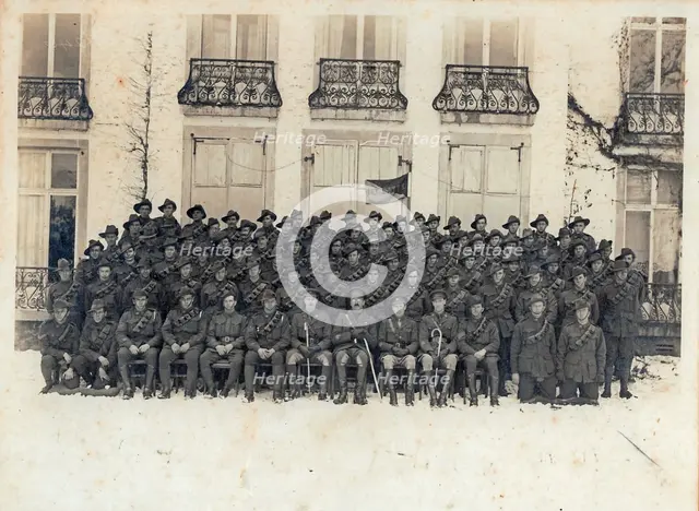Group photo of 1st Battery, 1st Australian Field Artillery Brigade, 5 February 1919. Creator: Unknown.