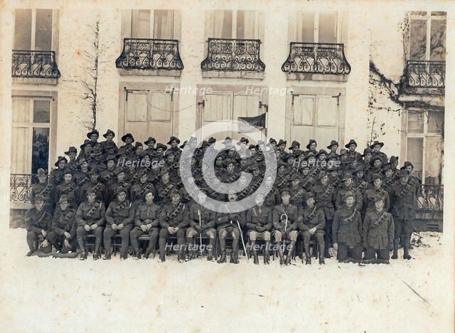 Group photo of 1st Battery, 1st Australian Field Artillery Brigade, 5 February 1919. Creator: Unknown.
