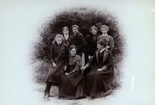 Group photo of people, 1900. Creator: Robert Augustus Henry L'Estrange