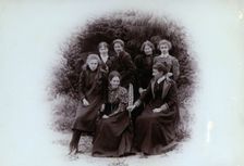 Group photo of people, 1900. Creator: Robert Augustus Henry L'Estrange