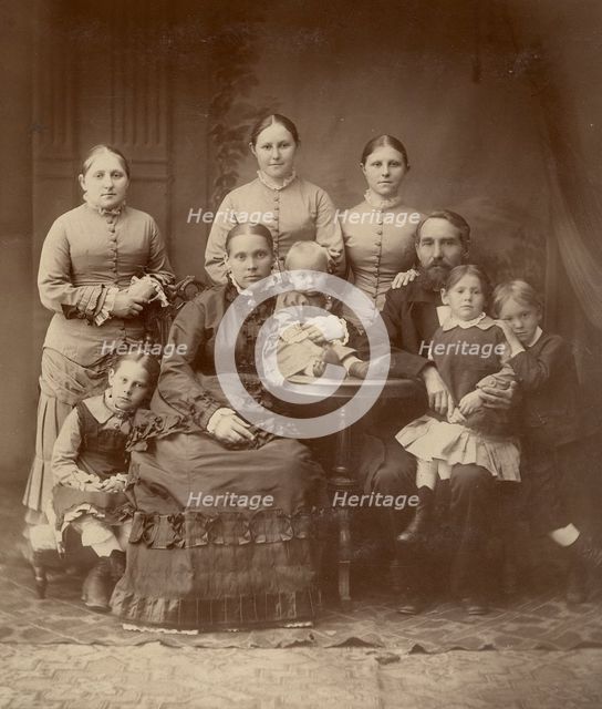 Group photo of Yakov Mamontov's family, 1883. Creator: Unknown.