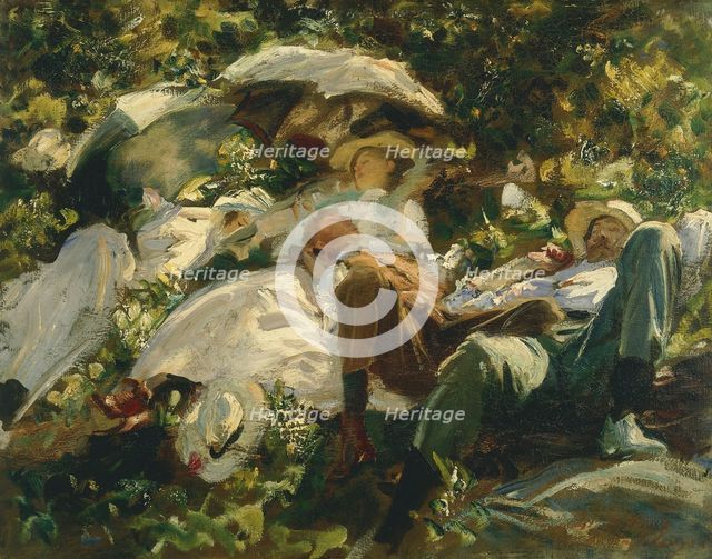 Group with Parasols, 1904-1905.