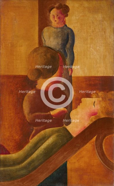 Group with Resting Figure, 1928. Creator: Schlemmer, Oskar (1888-1943).