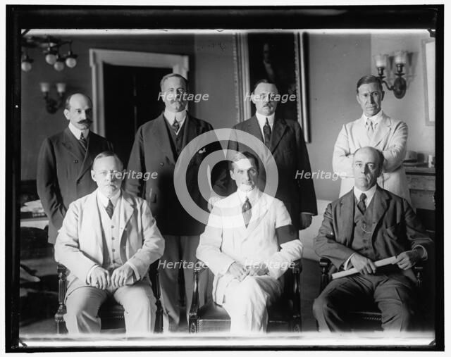 Group: William Gibbs McAdoo, center front, between 1910 and 1920. Creator: Harris & Ewing.