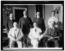 Group: William Gibbs McAdoo, center front, between 1910 and 1920. Creator: Harris & Ewing