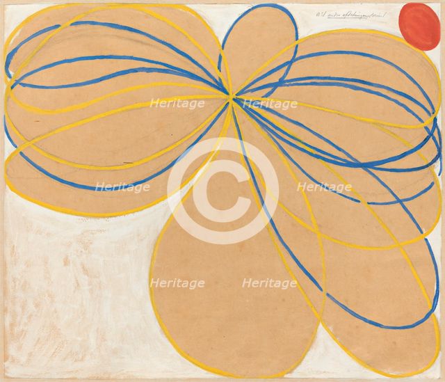 Group V, The Seven-Pointed Star, No. 1 (WUS/Seven-Pointed Star Series) , 1908. Creator: Hilma af Klint (1862-1944).