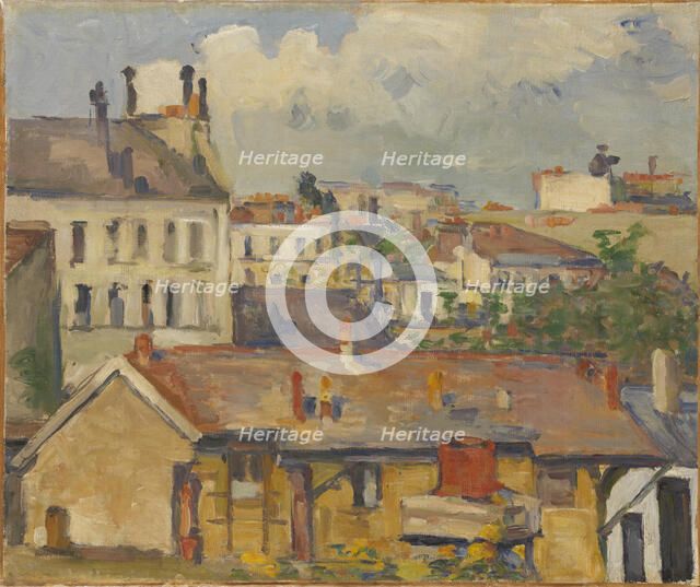 Groupe de maisons (Les Toits), 1876-1877. Creator: Cézanne, Paul (1839-1906).