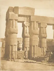 Groupe de colonnes du Palais de Louxor, Thèbes, 1849-50. Creator: Maxime du Camp