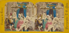 Groupes de Genre: people in costumes, 1860s. Creator: Charles Gerard