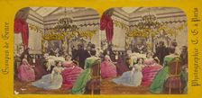 Groupes de Genre: people in costumes, 1860s. Creator: Charles Gerard