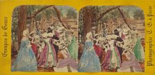 Groupes de Genre: people in costumes, 1860s. Creator: Charles Gerard