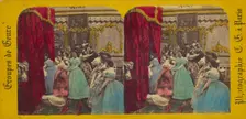 Groupes de Genre: people in costumes, 1860s. Creator: Charles Gerard