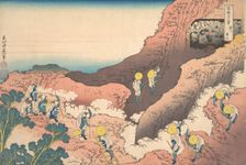 Groups of Mountain Climbers (Shojin tozan), from the series Thirty-six Views of Mou..., ca. 1830-32. Creator: Hokusai