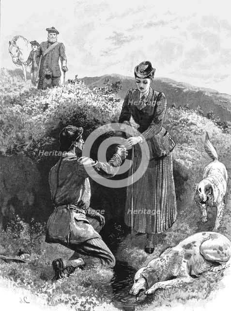 ''Grouse Shooting on the Moors; The Cup that Cheers but not Inebriates', 1891. Creator: Unknown.