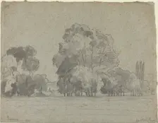Grove of Trees, 1859. Creator: Camille Pissarro