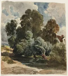 Grove of Trees (recto), c. 1830. Creator: Peter de Wint